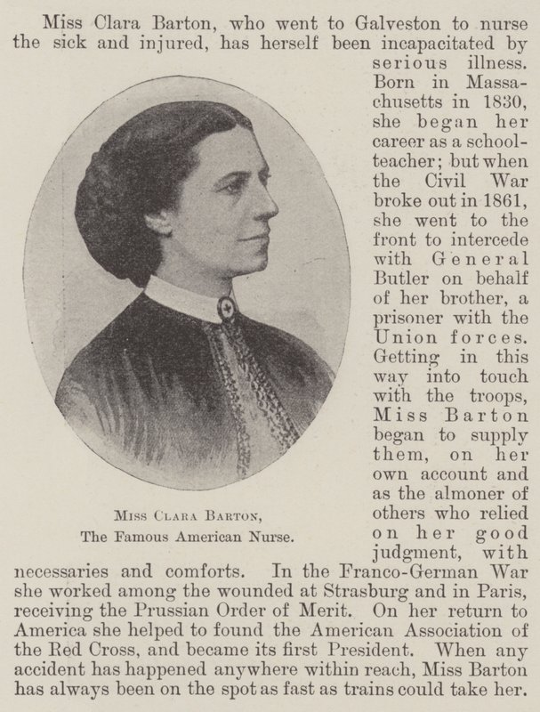 Miss Clara Barton, a famosa enfermeira americana de English Photographer