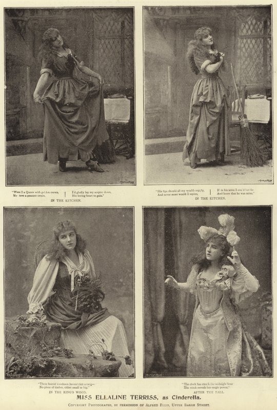 Miss Ellaline Terriss, como Cinderela de English Photographer