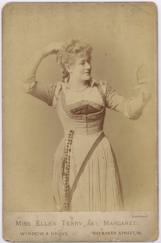 Miss Ellen Terry como Margaret (fotografia a preto e branco) de English Photographer