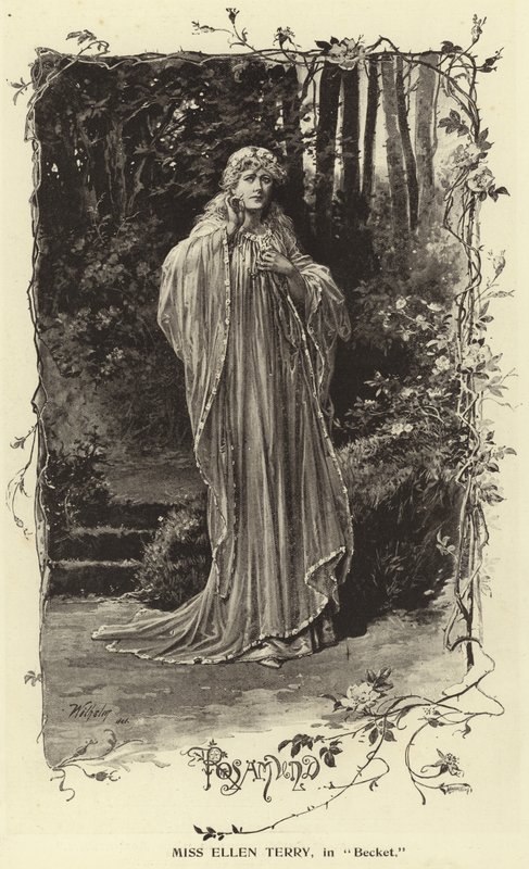 Miss Ellen Terry, em Becket de English Photographer