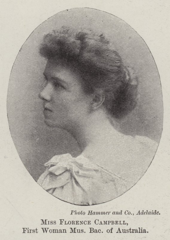 Miss Florence Campbell, Primeira Mulher Bacharel em Música da Austrália de English Photographer