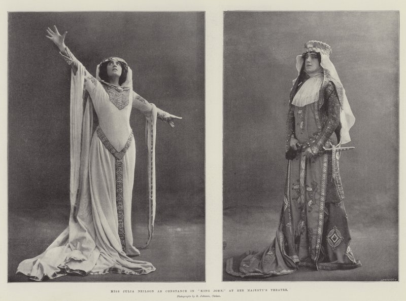 Miss Julia Neilson como Constance em King John, no Her Majestys Theatre de English Photographer
