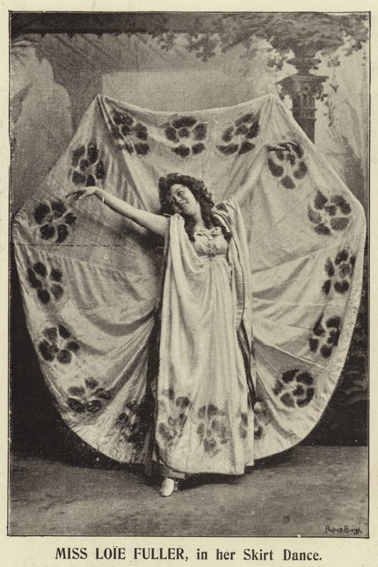 Miss Loie Fuller, em sua dança de saia de English Photographer