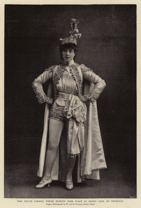 Senhorita Nellie Farren, cujo benefício ocorreu em Drury Lane na quinta-feira de English Photographer