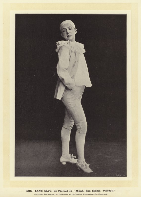 Miss Jane May, como Pierrot em Mons e Miss Pierrot de English Photographer
