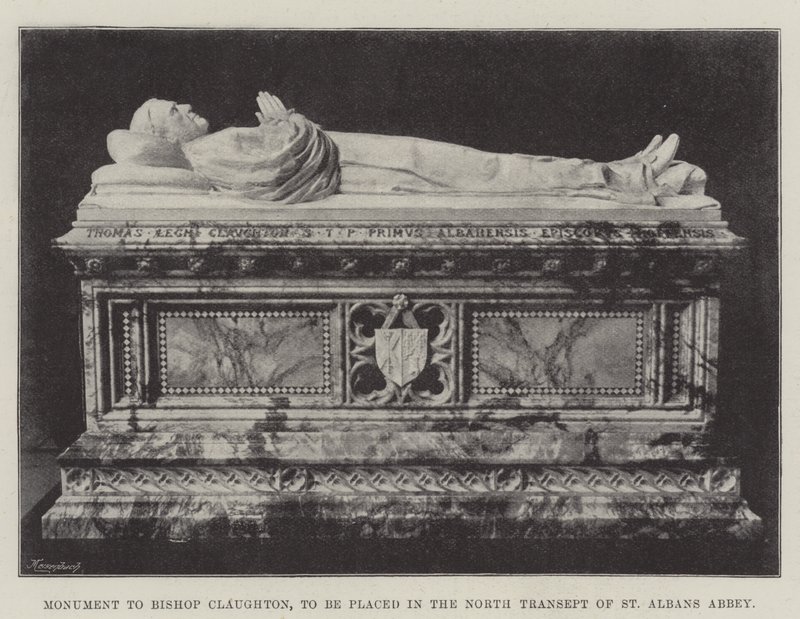 Monumento ao bispo Claughton, para ser colocado no transepto norte da Abadia de St Albans de English Photographer