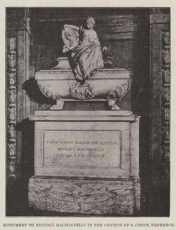 Monumento a Niccolo Machiavelli na Igreja de S Croce, Florença de English Photographer