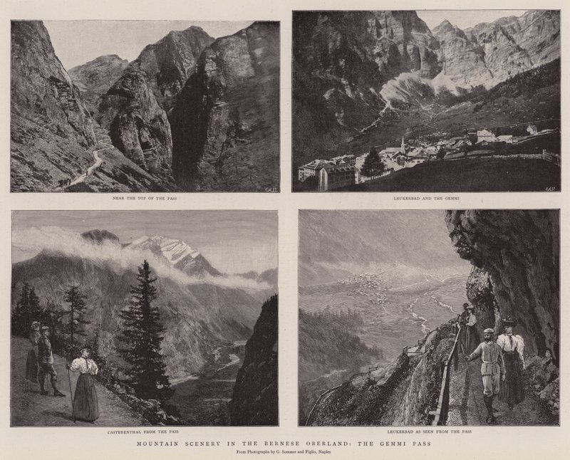 Cenário de montanha no Bernese Oberland, o Gemini Pass de English Photographer