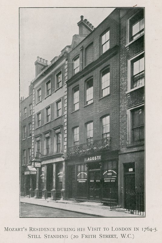 Residência de Mozart em 20 Frith Street, Soho de English Photographer