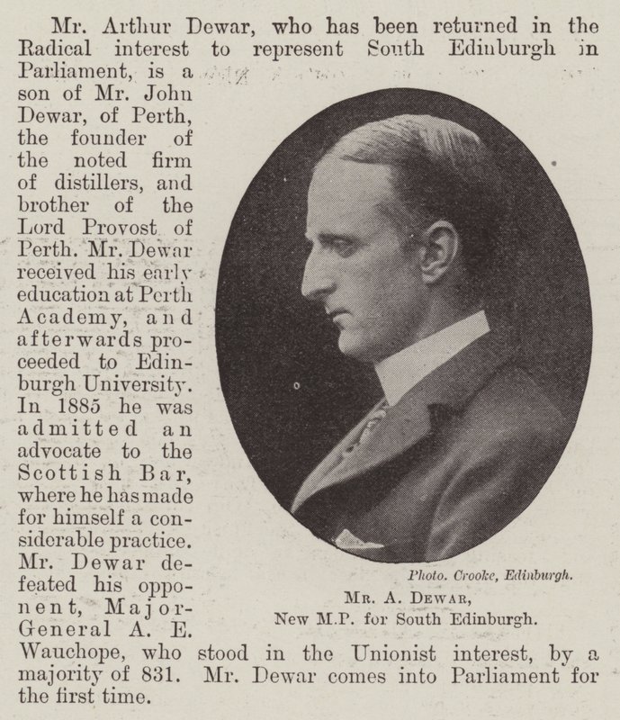 Sr. A Dewar, novo parlamentar para o sul de Edimburgo de English Photographer