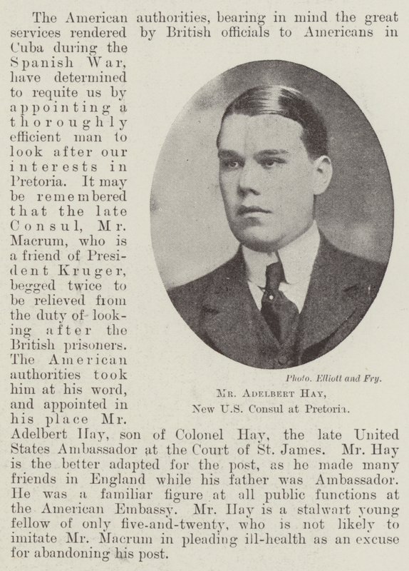 Sr. Adelbert Hay, novo cônsul dos EUA em Pretória de English Photographer