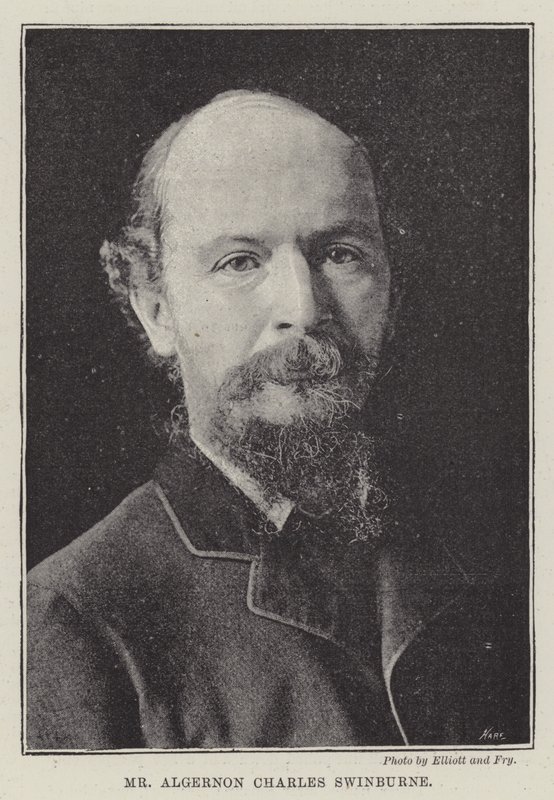 Mr Algernon Charles Swinburne de English Photographer