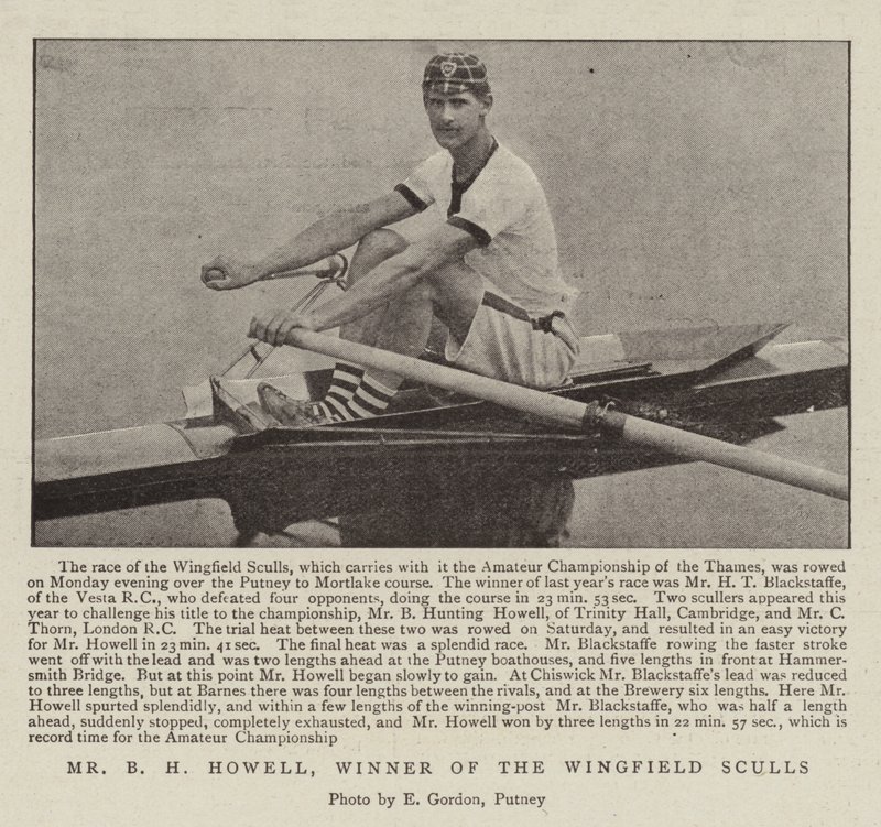 Sr. BH Howell, vencedor do Wingfield Sculls de English Photographer
