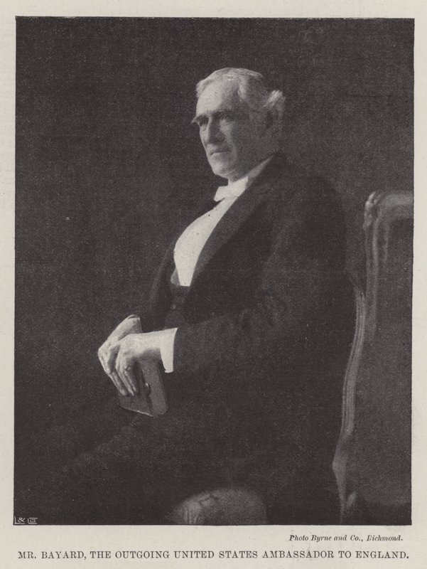 Sr. Bayard, o embaixador cessante dos Estados Unidos na Inglaterra de English Photographer