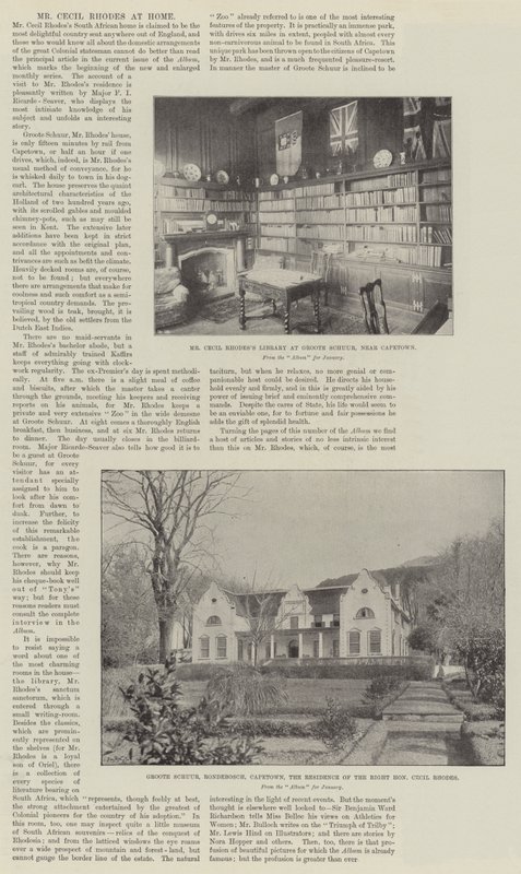 Sr. Cecil Rhodes em casa de English Photographer