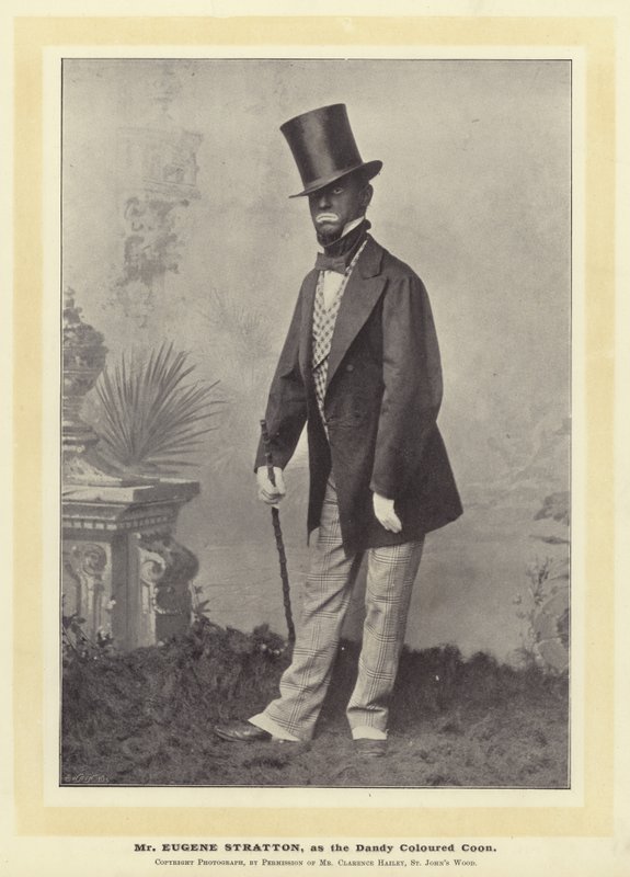 Sr. Eugene Stratton, como o Dandy Colored Coon de English Photographer
