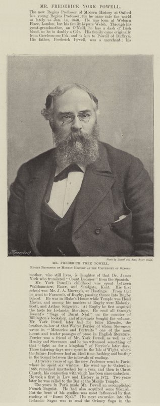 Sr. Frederick York Powell, professor de História Moderna da Universidade de Oxford de English Photographer