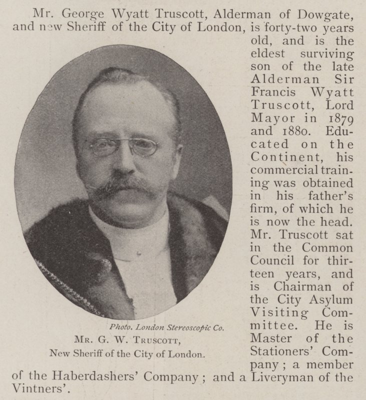 Sr. GW Truscott, novo xerife da cidade de Londres de English Photographer