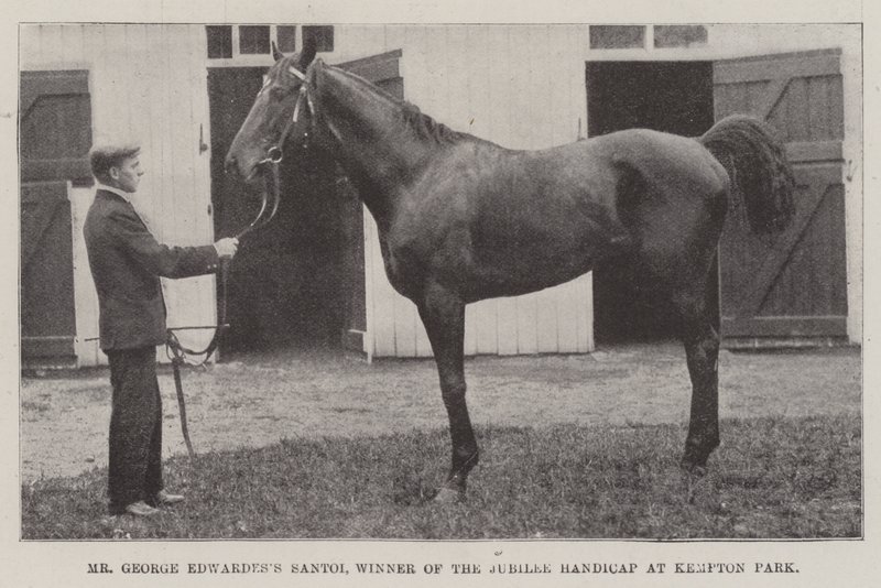 Sr. George Edwardess Santoi, vencedor do Handicap Jubilee em Kempton Park de English Photographer