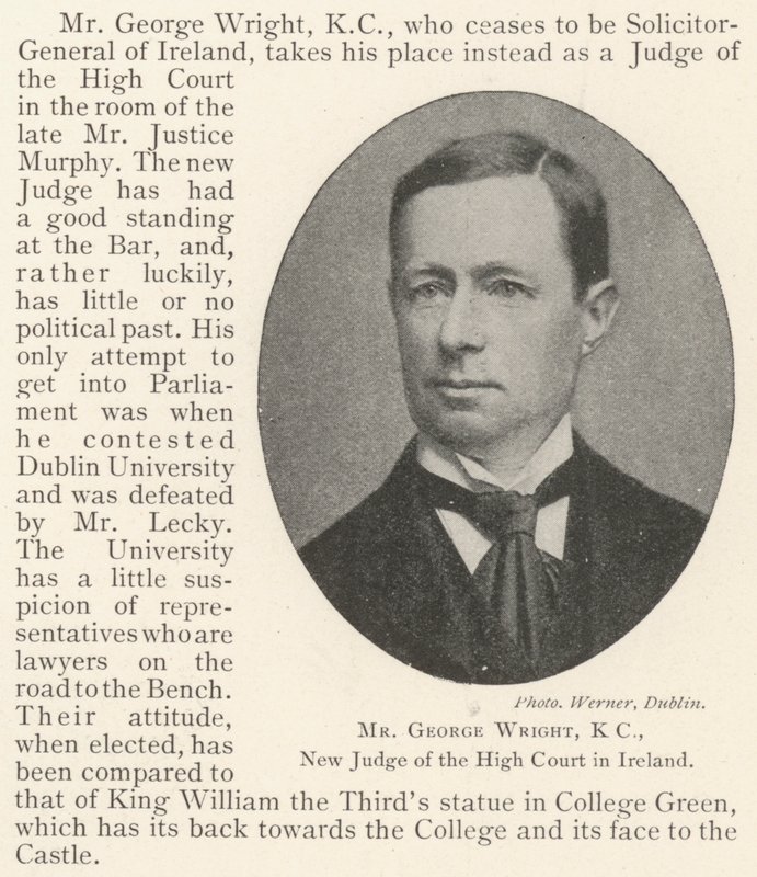 Sr. George Wright, KC, novo juiz do Supremo Tribunal da Irlanda de English Photographer