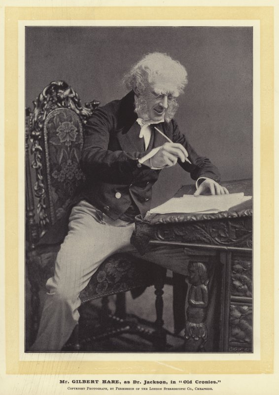 Sr. Gilbert Hare, como o Dr. Jackson, em Old Cronies de English Photographer