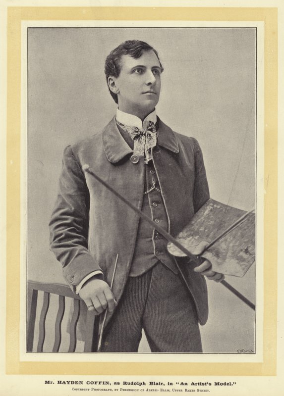 Sr. Hayden Coffin, como Rudolph Blair, em An Artists Model de English Photographer