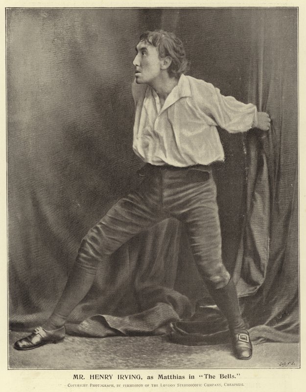 Sr. Henry Irving, como Matthias em The Bells de English Photographer