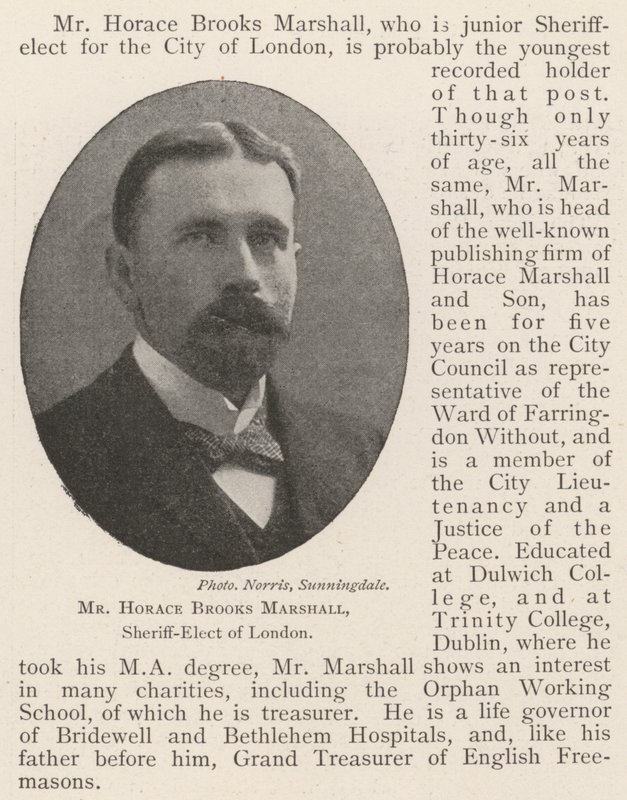Sr. Horace Brooks Marshall, xerife eleito de Londres de English Photographer