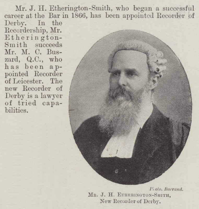 Sr. JH Etherington-Smith, novo gravador do Derby de English Photographer