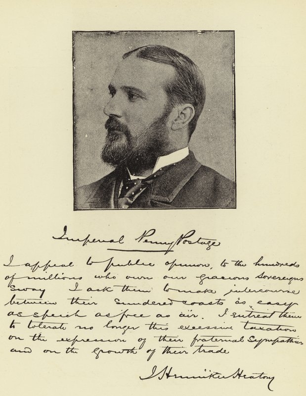 Sr. J Henniker Heaton, MP, Penny-Postmaster-Geral do Império de English Photographer