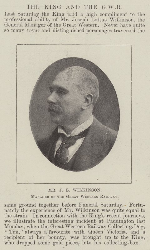 Sr. JL Wilkinson, gerente da Great Western Railway de English Photographer