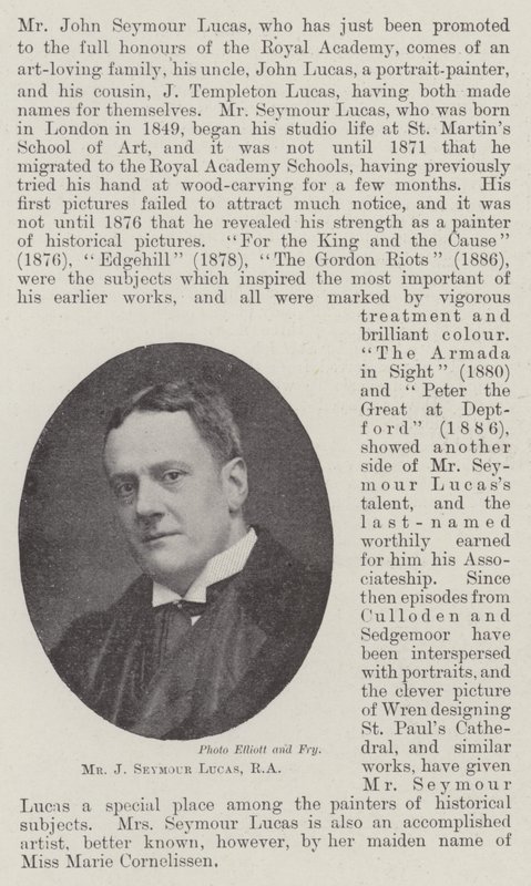 Sr. J Seymour Lucas, RA de English Photographer
