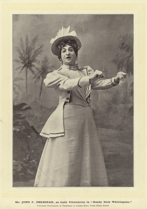 Sr. John F Sheridan, como Lady Fitzwarren em Dandy Dick Whittington de English Photographer