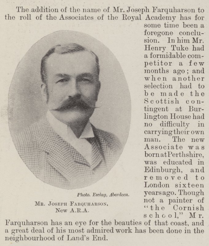 Sr. Joseph Farquharson, novo ARA de English Photographer