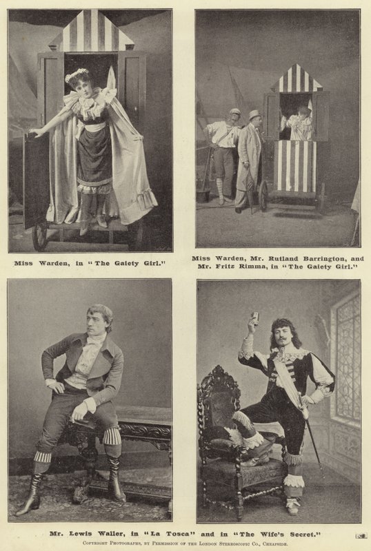 Sr. Lewis Waller, em La Tosca e em The Wifes Secret de English Photographer