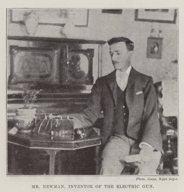 Sr. Newman, inventor da arma elétrica de English Photographer
