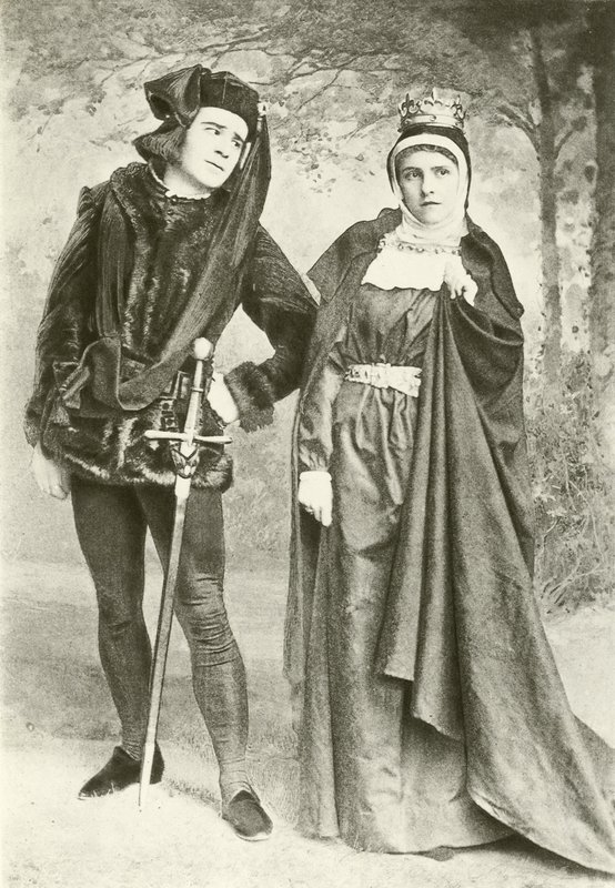 Sr. R Mansield e Miss B Cameron como Richard III e Lady Anne (gravura) de English Photographer