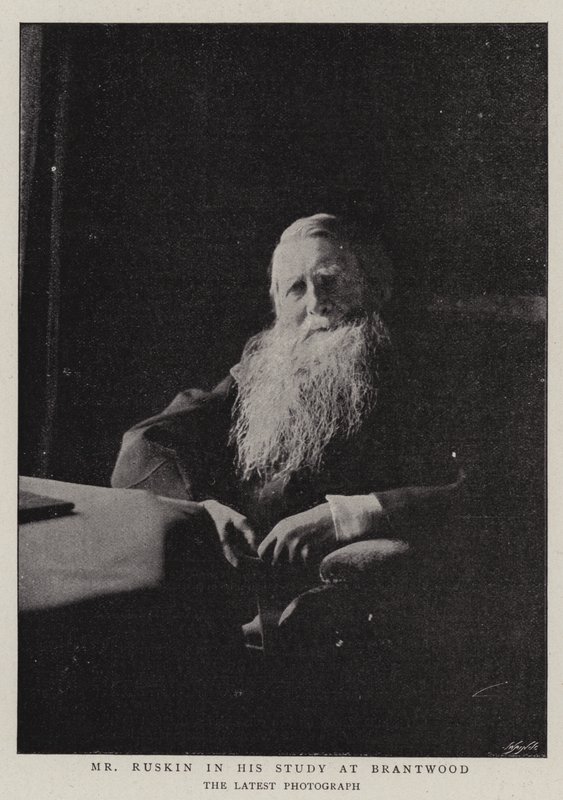 Sr. Ruskin em seu estudo em Brantwood de English Photographer