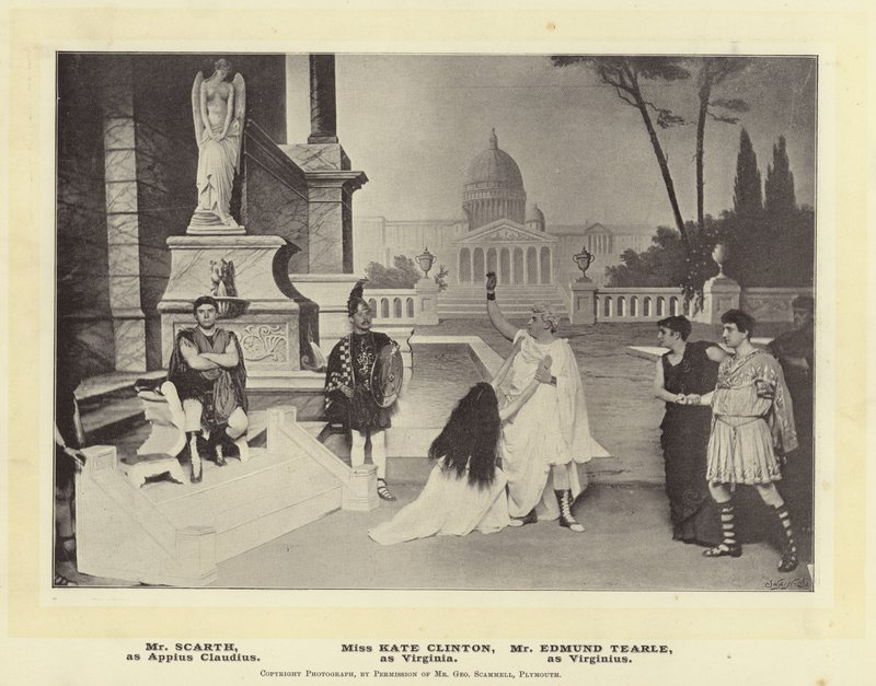 Mr. Scarth, como Claudius. Senhorita Kate Clinton, como Virginia. Edmund Tearle, como virgens de English Photographer