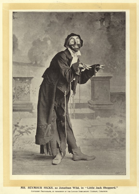 Sr. Seymour Hicks, como Jonathan Wild, em Little Jack Sheppard de English Photographer