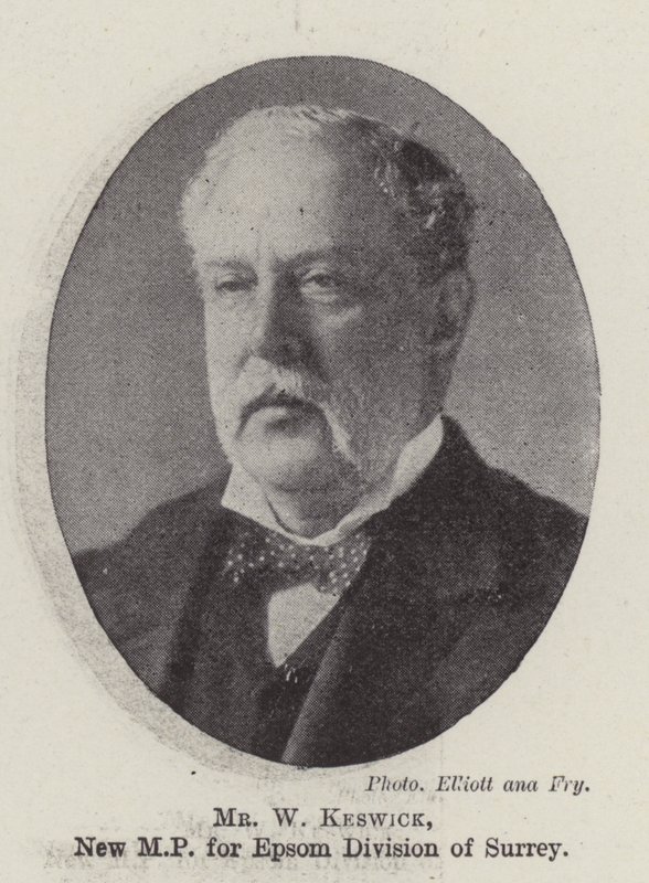 Sr. W Keswick, novo deputado da Divisão Epsom de Surrey de English Photographer