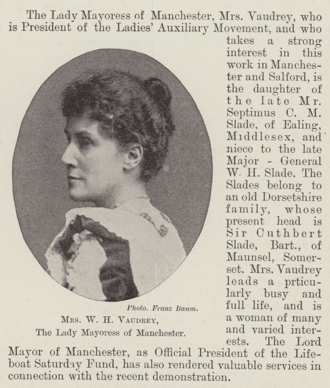 Sra. WH Vaudrey, a senhora prefeita de Manchester de English Photographer