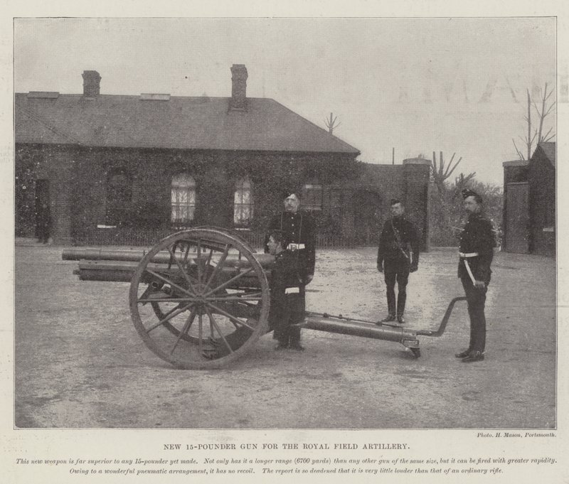 Nova arma de 15-Pounder para a artilharia de campo real de English Photographer