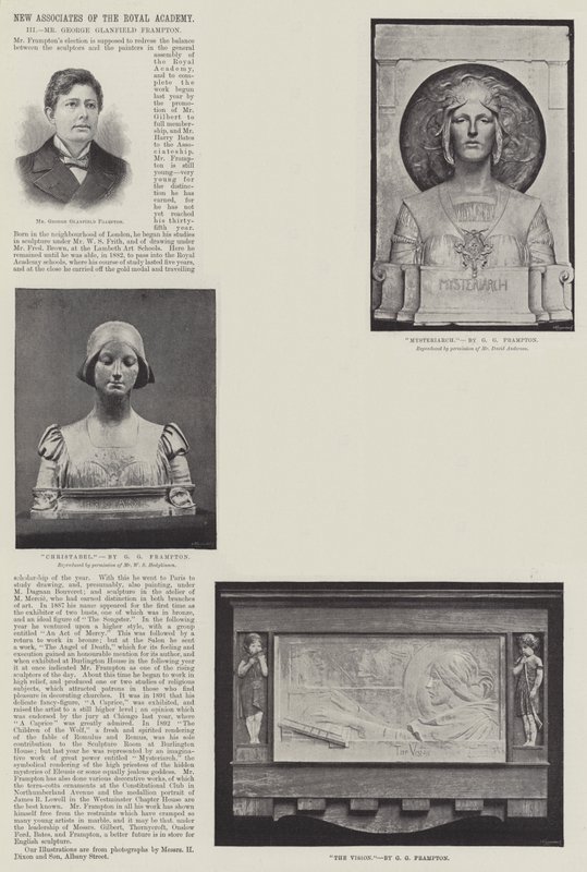 Novos Associados da Royal Academy, Mr George Glanfield Frampton de English Photographer