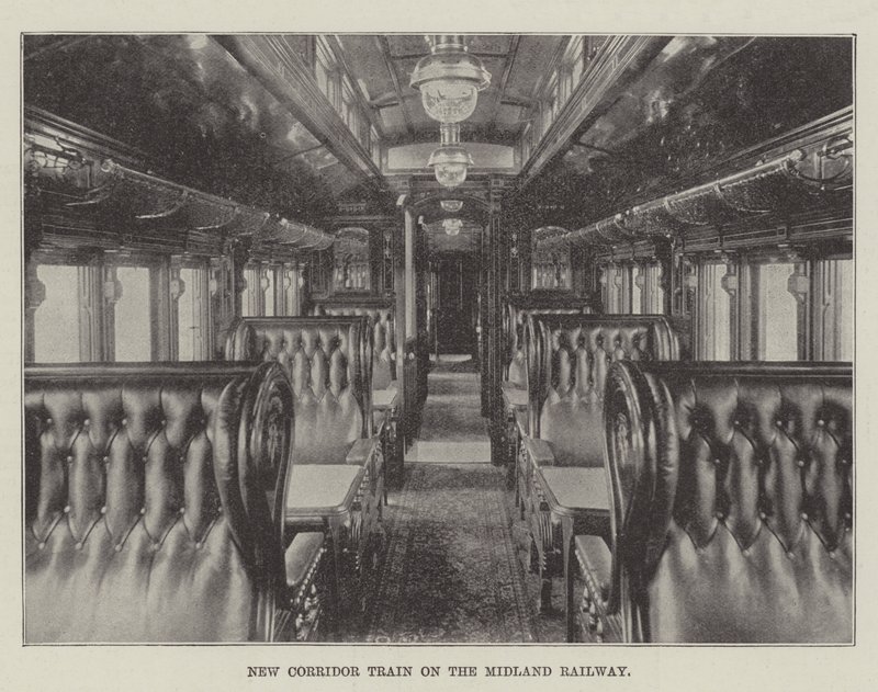 Novo trem do corredor na ferrovia de Midland de English Photographer