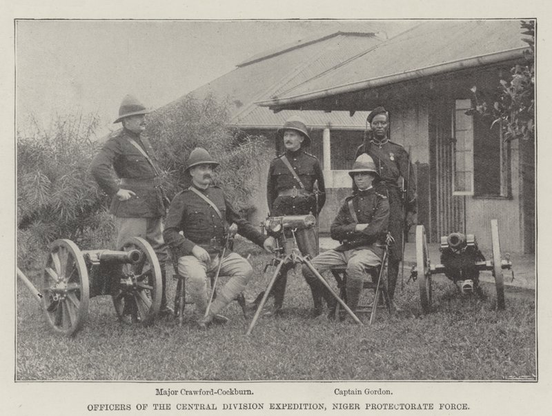 Oficiais da Expedição da Divisão Central, Força Protetora do Níger de English Photographer
