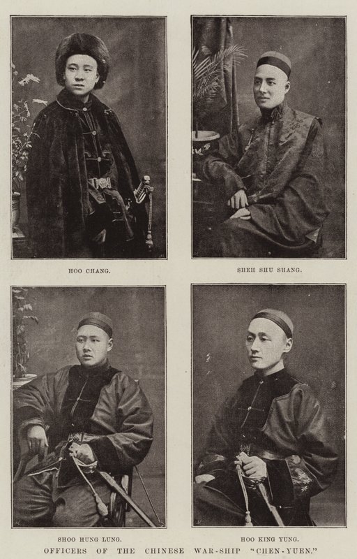 Oficiais da Nave de Guerra Chinesa Chen-Yuen de English Photographer