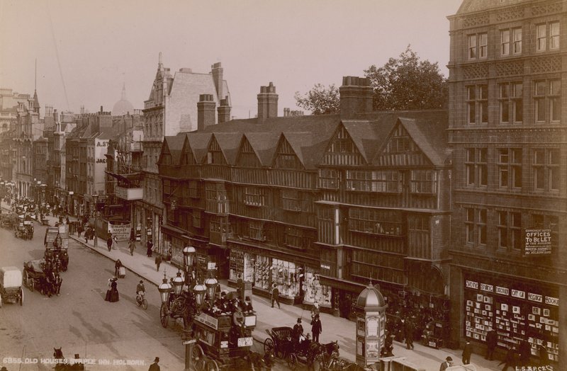 Casas Antigas, Staple Inn, Holborn de English Photographer