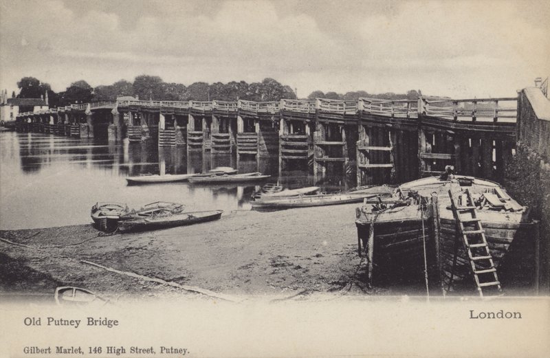 Old Putney Bridge, em Londres de English Photographer