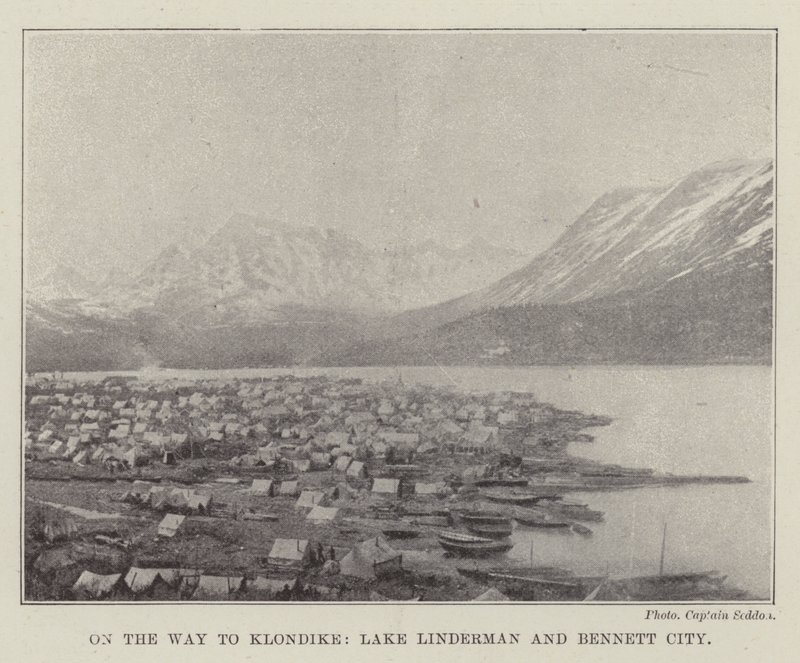No caminho para Klondike, Lake Linderman e Bennett City de English Photographer